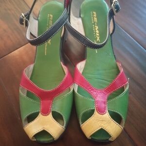 Vintage Bright Strappy Heels